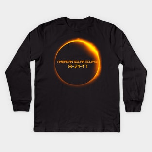 American Solar Eclipse 2017 Totality T-Shirt Kids Long Sleeve T-Shirt